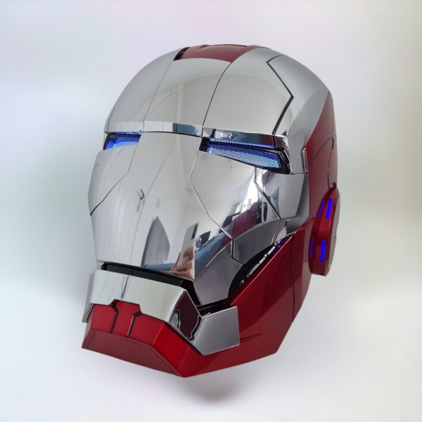 Iron Man MK5 Helmet Silver Edition with Voice Control - Image 3